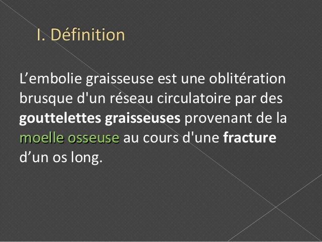embolie graisseuse